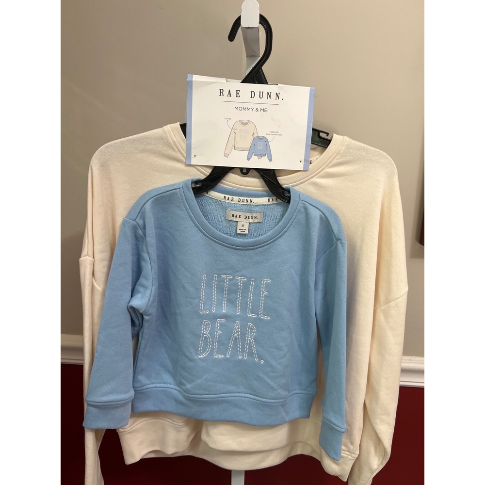 Rae Dunn Mama Bear Little Bear Matching Sweatshirt Set‎ Womens Ladies S